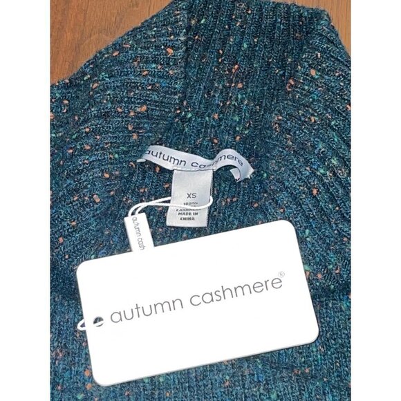 Autumn Cashmere Boxy Mock Neck Sweater in Fir Green XSmall New - Picture 7 of 8